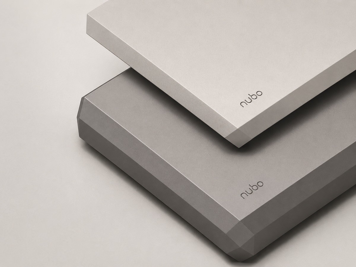Close-up of Nubo internal components showing cabling and recycled aluminium base structure